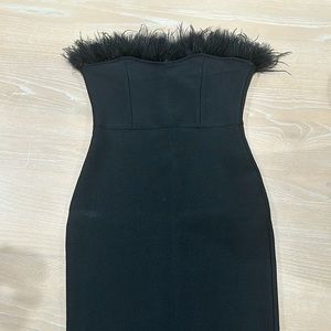 Black feather dress